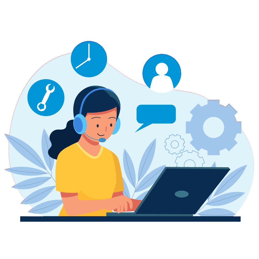 Online customer support illustration